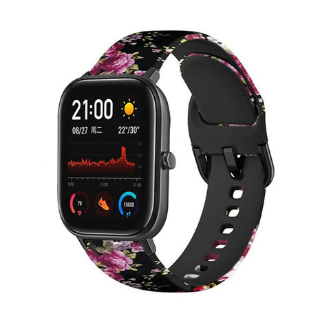Strap-it® Strap-it Rosa Blume Xiaomi Amazfit GTS Armband Strap-it® Strap-it Rosa Blume Xiaomi Amazfit GTS Armband