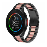 Strap-it® Polar Pacer Stahlarmband (Schwarz/Rosa) Strap-it® Polar Pacer Stahlarmband (Schwarz/Rosa)