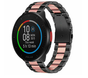 Strap-it® Polar Pacer Stahlarmband (Schwarz/Rosa) Strap-it® Polar Pacer Stahlarmband (Schwarz/Rosa)