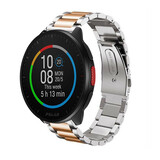 Strap-it® Polar Pacer Stahlarmband (Silber/Roségold)