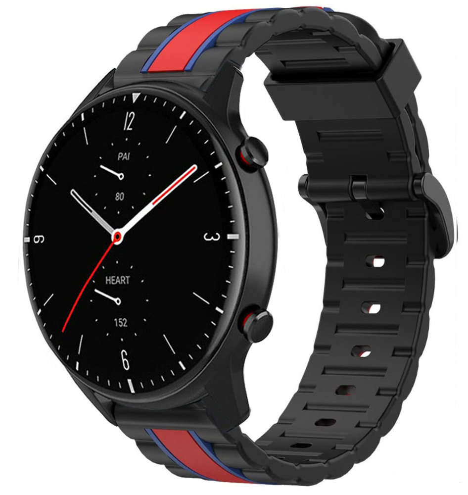 Strap-it® Strap-it Amazfit GTR 2 Special Edition Armband (Schwarz/Rot) Strap-it® Strap-it Amazfit GTR 2 Special Edition Armband (Schwarz/Rot)