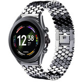 Strap-it® Fossil Gen 6 44mm Stahlarmband Fisch (Schwarz)