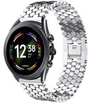 Strap-it® Strap-it Fossil Gen 6 44mm Stahlarmband Fisch (Silber)