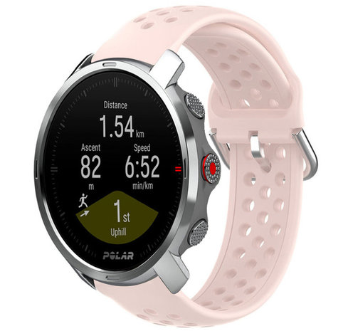 Strap-it® Strap-it Polar Grit X Silikonarmband mit Löchern (Rosa)