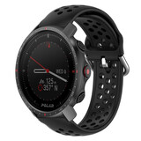 Strap-it® Polar Grit X Pro Silikonarmband mit Löchern (Schwarz)