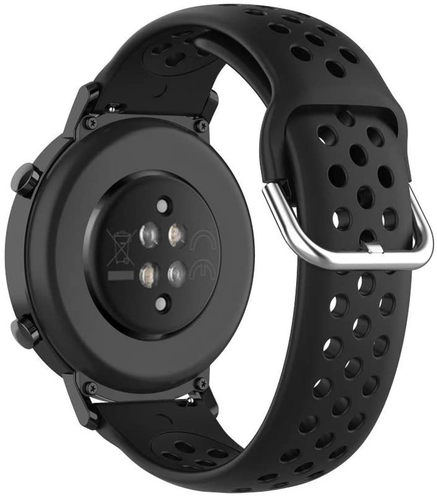 Strap-it® Strap-it Polar Grit X Pro Silikonarmband mit Löchern (Schwarz)