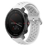 Strap-it® Polar Grit X Pro Silikonarmband mit Löchern (Weiß) Strap-it® Polar Grit X Pro Silikonarmband mit Löchern (Weiß)