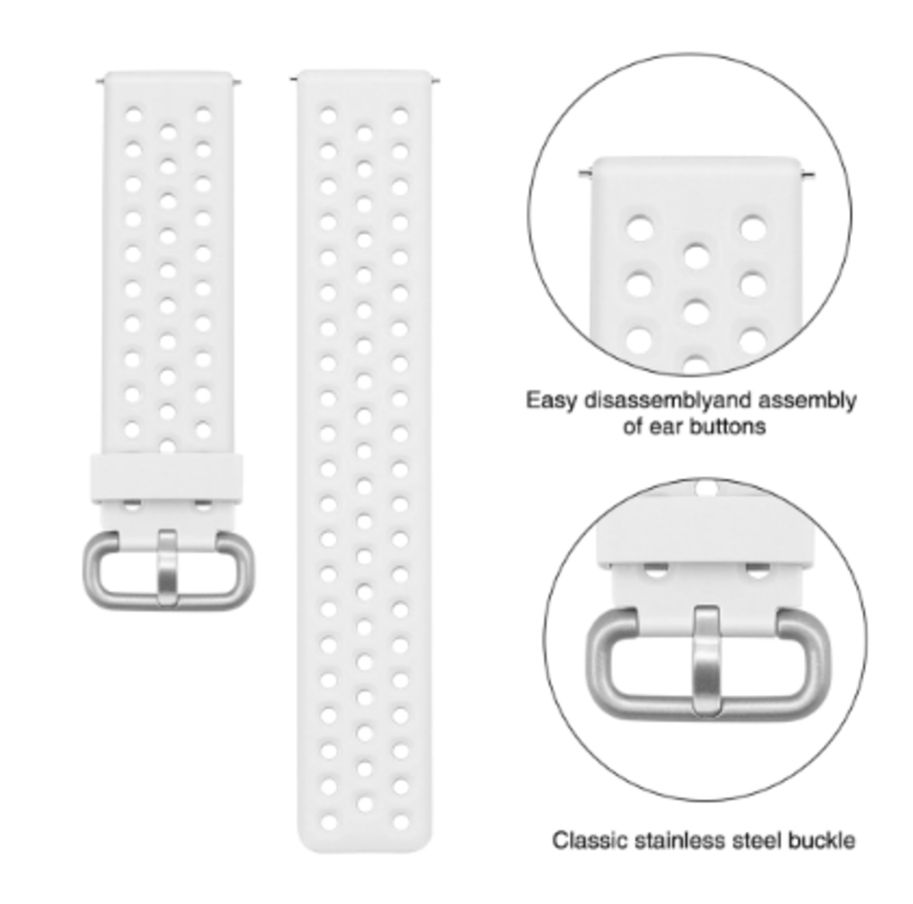 Strap-it® Strap-it Polar Grit X Pro Silikonarmband mit Löchern (Weiß) Strap-it® Strap-it Polar Grit X Pro Silikonarmband mit Löchern (Weiß)