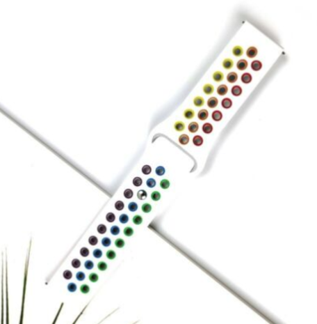 Strap-it® Strap-it Polar Grit X Pro Sportarmband (Weiß/Bunt) Strap-it® Strap-it Polar Grit X Pro Sportarmband (Weiß/Bunt)