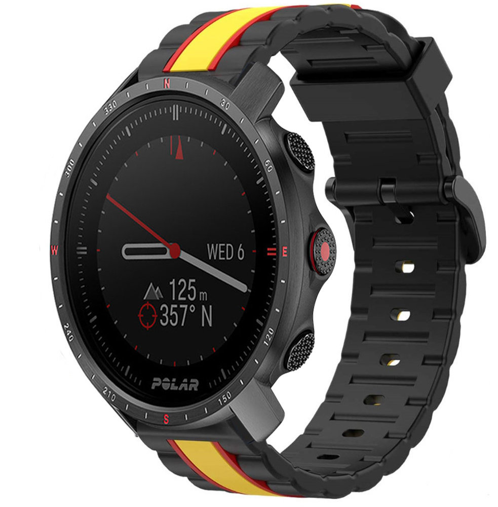 Strap-it® Strap-it Polar Grit X Pro Special Edition Armband (Schwarz/Gelb)