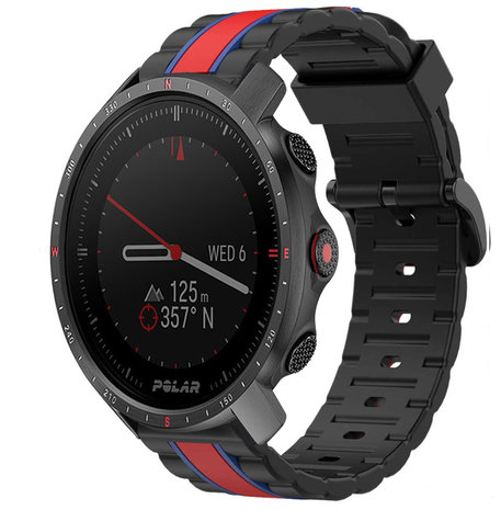 Strap-it® Strap-it Polar Grit X Pro Special Edition Armband (Schwarz/Rot) Strap-it® Strap-it Polar Grit X Pro Special Edition Armband (Schwarz/Rot)