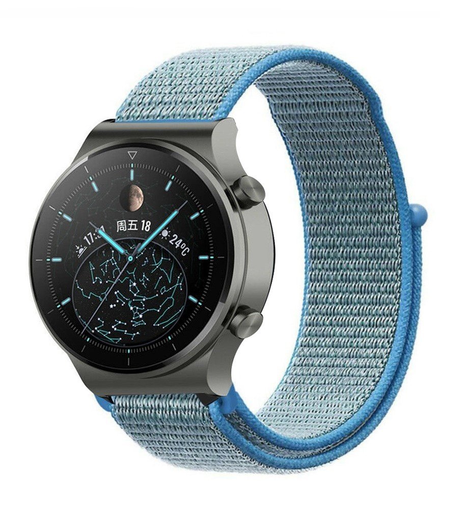 Strap-it® Strap-it Huawei Watch GT 2 Pro Nylonarmband (Blau)
