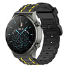 Strap-it® Strap-it Huawei Watch GT 2 Pro Sportschnallenarmband (Schwarz/Gelb) Strap-it® Strap-it Huawei Watch GT 2 Pro Sportschnallenarmband (Schwarz/Gelb)