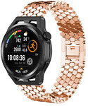 Strap-it® Strap-it Huawei Watch GT Runner Stahlarmband Fisch (Roségold)