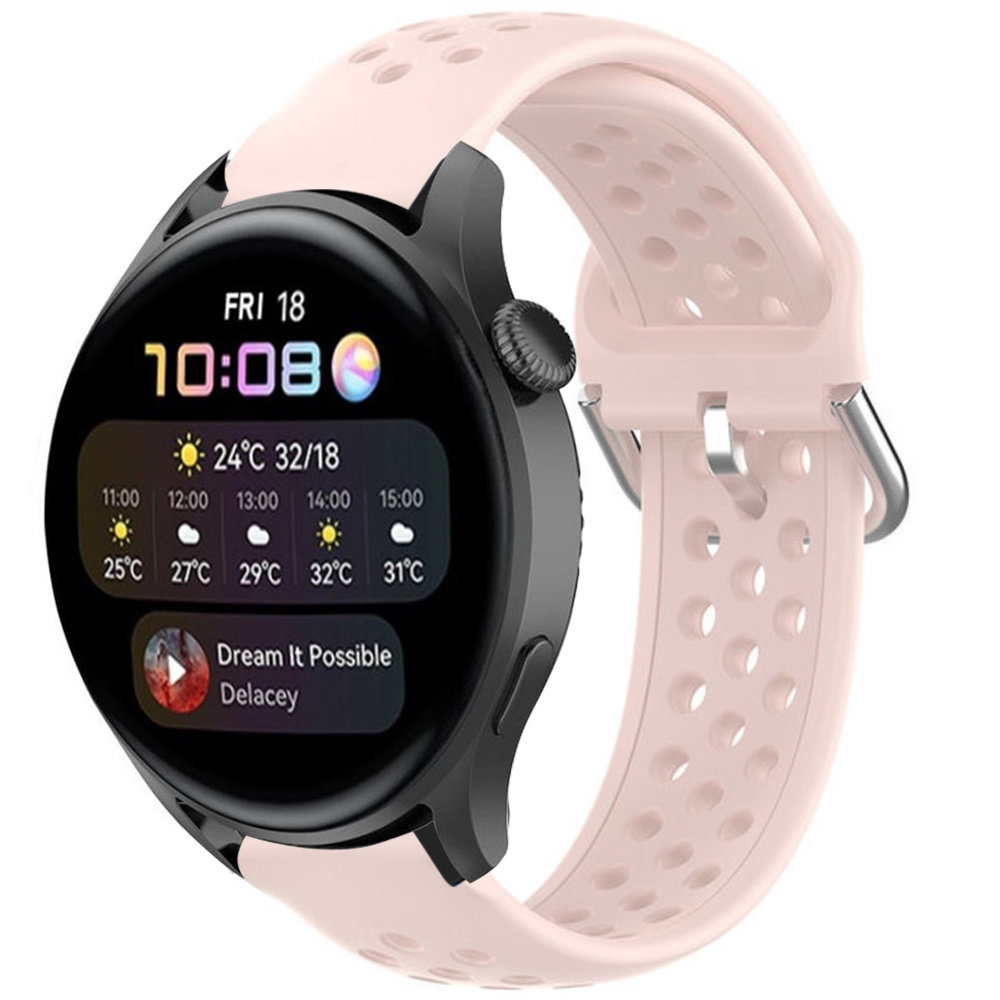 Strap-it® Strap-it Huawei Watch 3 (Pro) Silikonarmband mit Löchern (Rosa) Strap-it® Strap-it Huawei Watch 3 (Pro) Silikonarmband mit Löchern (Rosa)