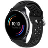 Strap-it® Strap-it OnePlus Watch Silikonarmband mit Löchern (Schwarz) Strap-it® Strap-it OnePlus Watch Silikonarmband mit Löchern (Schwarz)