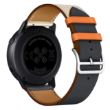 Strap-it® OnePlus Watch Lederarmband (Weiß/Dunkelblau)