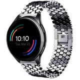 Strap-it® OnePlus Watch Stahl Fischarmband (Schwarz)