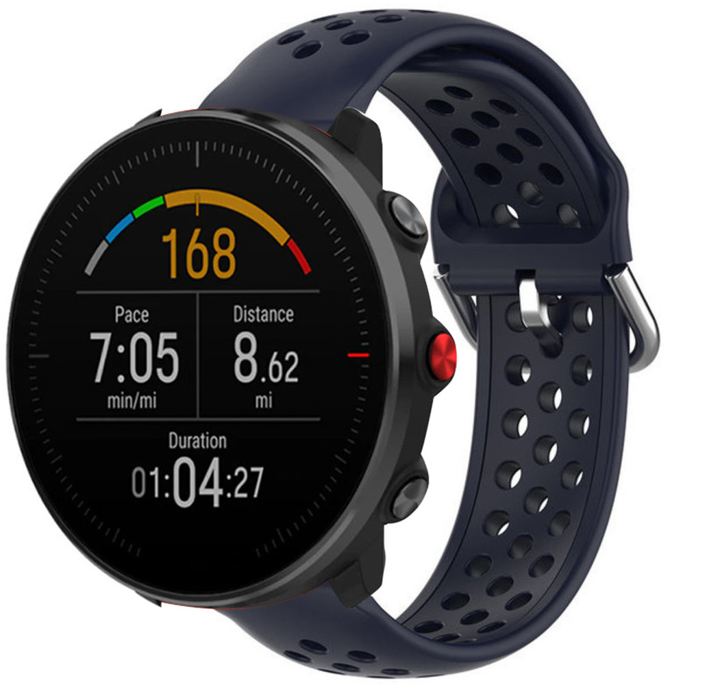 Strap-it® Strap-it Polar Vantage M Silikonarmband mit Löchern (Dunkelblau) Strap-it® Strap-it Polar Vantage M Silikonarmband mit Löchern (Dunkelblau)