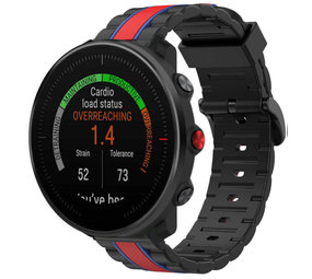 Strap-it® Polar Vantage M Special Edition Armband (Schwarz/Rot)