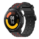 Strap-it® Xiaomi Watch S1 Sportschnallenarmband (Schwarz/Rot) Strap-it® Xiaomi Watch S1 Sportschnallenarmband (Schwarz/Rot)