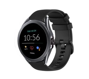Strap-it® Fossil Gen 5e 44mm Luxus-Silikonarmband (Schwarz) Strap-it® Fossil Gen 5e 44mm Luxus-Silikonarmband (Schwarz)