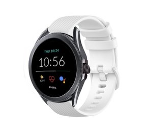 Strap-it® Fossil Gen 5e 44mm Luxus-Silikonarmband (Weiß) Strap-it® Fossil Gen 5e 44mm Luxus-Silikonarmband (Weiß)