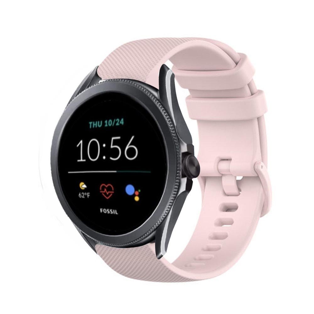 Strap-it® Strap-it Fossil Gen 5e 44mm Luxus-Silikonarmband (Rosa)