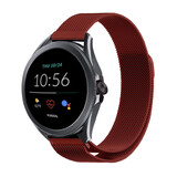 Strap-it® Fossil Gen 5e 44mm Milanese Armband (Rot) Strap-it® Fossil Gen 5e 44mm Milanese Armband (Rot)