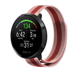 Strap-it® Polar Vantage M Milanese Armband (Rot/Rosa) Strap-it® Polar Vantage M Milanese Armband (Rot/Rosa)