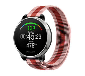 Strap-it® Polar Grit X Milanese Armband (Rot/Rosa) Strap-it® Polar Grit X Milanese Armband (Rot/Rosa)