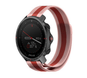Strap-it® Polar Grit X Pro Milanese Armband (Rot/Rosa) Strap-it® Polar Grit X Pro Milanese Armband (Rot/Rosa)