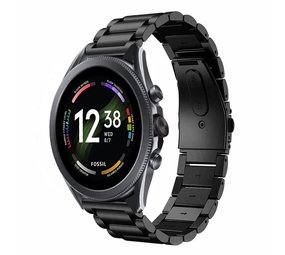 Strap-it® Fossil Gen 6 44mm Stahlarmband (Schwarz) Strap-it® Fossil Gen 6 44mm Stahlarmband (Schwarz)