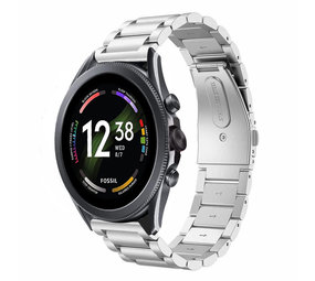 Strap-it® Fossil Gen 6 44mm Stahlarmband (Silber)