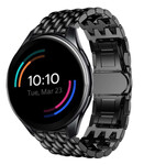 Strap-it® Strap-it OnePlus Watch Drachen Stahlarmband (Schwarz)