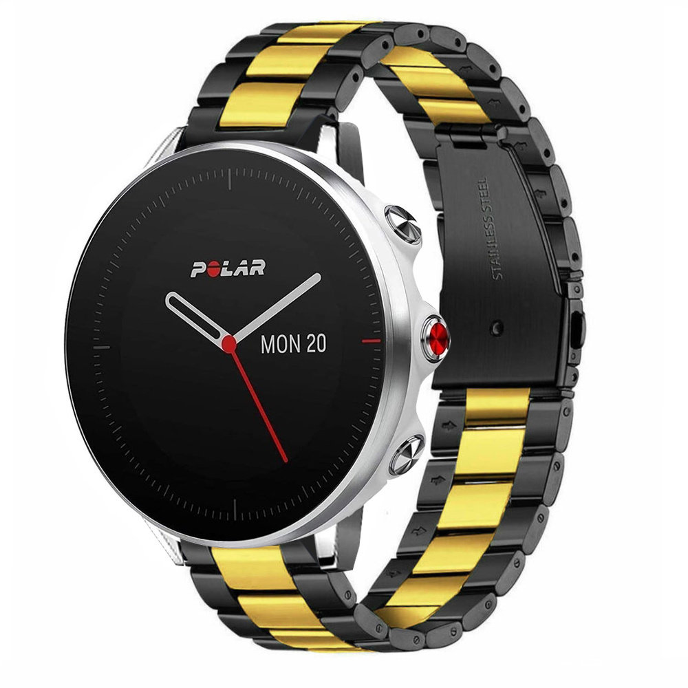 Strap-it® Strap-it Polar Grit X Stahlarmband (Schwarz/Gold)