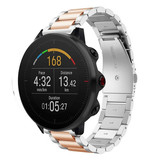 Strap-it® Polar Vantage M Stahlarmband (Silber/Roségold)