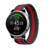 Strap-it® Polar Grit X Milanese Armband (Schwarz/Rot) Strap-it® Polar Grit X Milanese Armband (Schwarz/Rot)