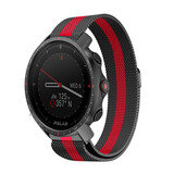 Strap-it® Polar Grit X Pro Milanese Armband (Schwarz/Rot) Strap-it® Polar Grit X Pro Milanese Armband (Schwarz/Rot)