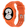 Strap-it® Strap-it Samsung Galaxy Watch 4 40mm Silikonarmband mit Rahmen (Orange) Strap-it® Strap-it Samsung Galaxy Watch 4 40mm Silikonarmband mit Rahmen (Orange)