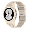 Strap-it® Strap-it Samsung Galaxy Watch 4 44mm Silikonarmband mit Rahmen (Elfenbein Weiß) Strap-it® Strap-it Samsung Galaxy Watch 4 44mm Silikonarmband mit Rahmen (Elfenbein Weiß)