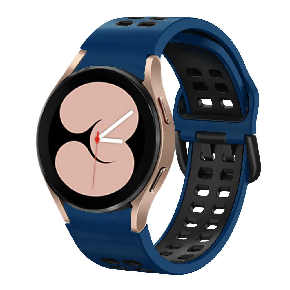 Strap-it® Strap-it Samsung Galaxy Watch 4 40mm Sport Square Armband (Dunkelblau/Schwarz)