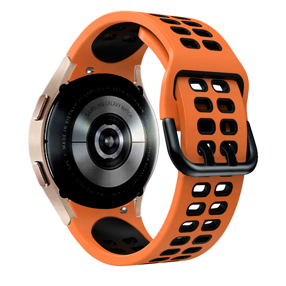 Strap-it® Strap-it Samsung Galaxy Watch 4 40mm Sport Square Armband (Orange/Schwarz) Strap-it® Strap-it Samsung Galaxy Watch 4 40mm Sport Square Armband (Orange/Schwarz)