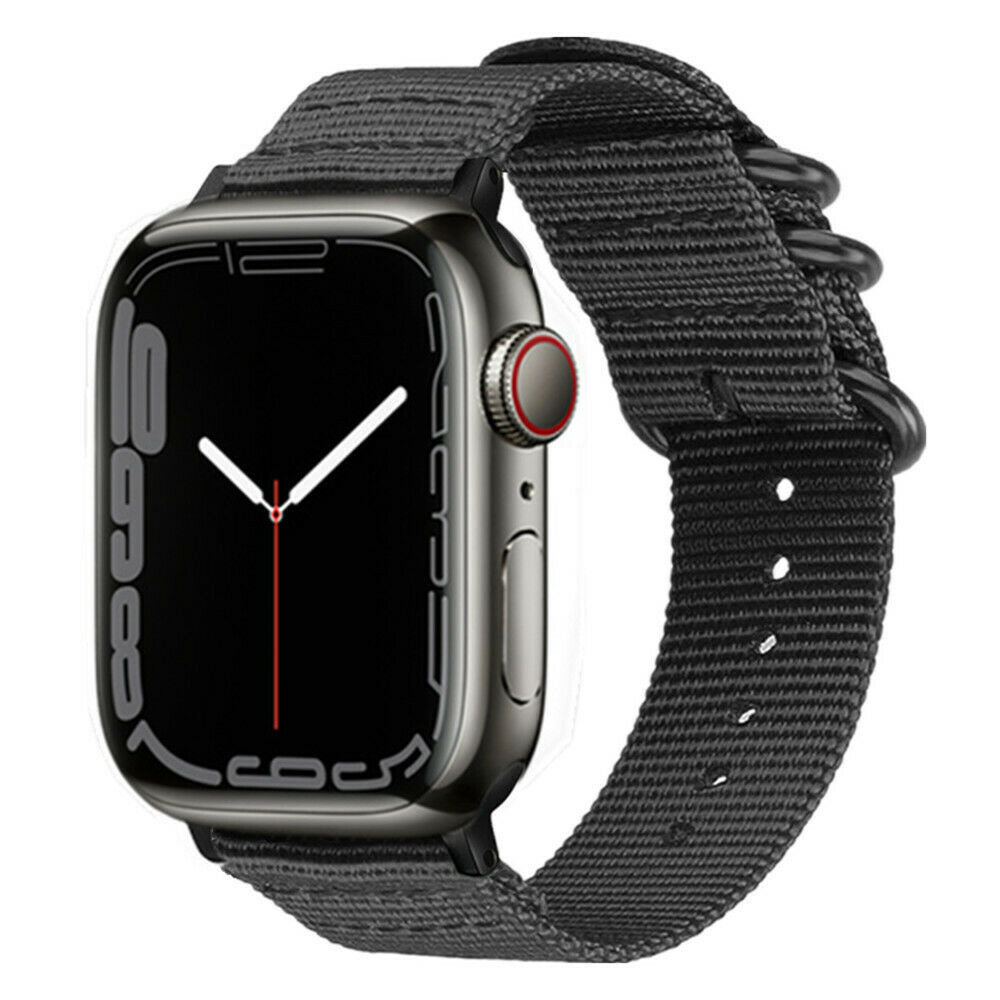 Strap-it® Strap-it Apple Watch Nylonschnallenarmband (Schwarz) Strap-it® Strap-it Apple Watch Nylonschnallenarmband (Schwarz)
