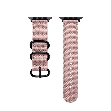Strap-it® Strap-it Apple Watch Nylonschnallenband (Rosa)
