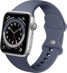 Strap-it® Strap-it Apple Watch Armband Silikon (Grau-Blau)