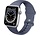 Strap-it Apple Watch Armband Silikon (Grau-Blau)
