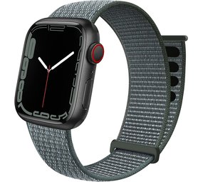 Strap-it® Apple Watch Armband Nylon (Grau-Grün)