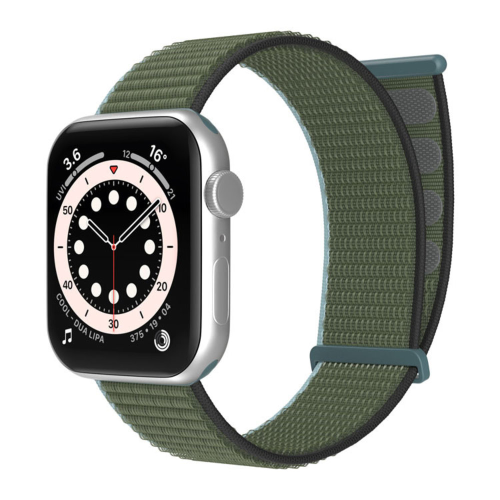 Strap-it® Strap-it Apple Watch Armband Nylon (Olivgrün)