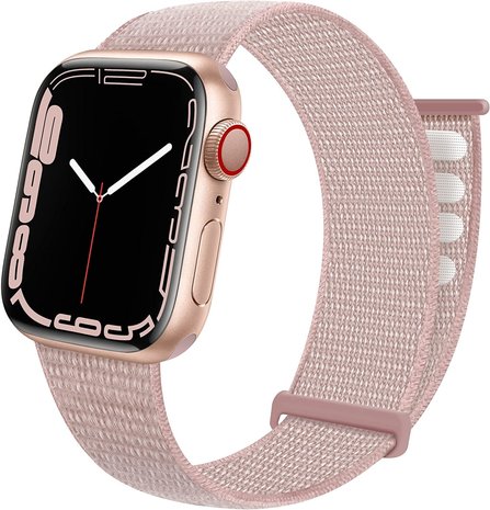 Strap-it® Strap-it Apple Watch Armband Nylon (Hellrosa)